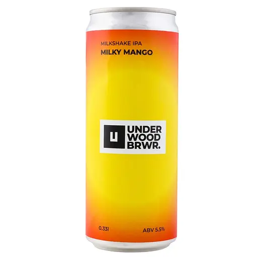 Пиво Underwood Milky Mango Milkshake IPA, ABV 5.5%, 0.33л