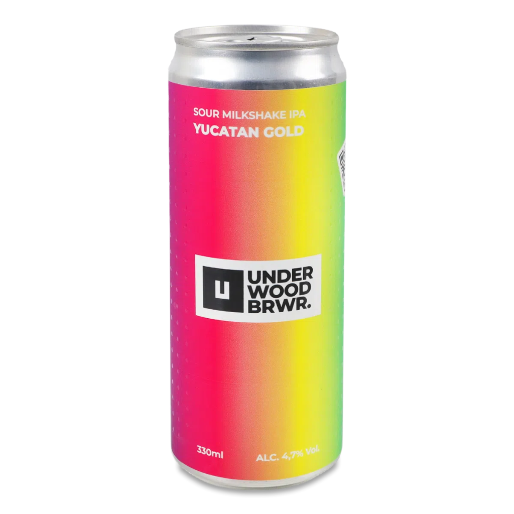 Пиво Underwood Yucatan Gold Milkshake IPA, ABV 4.7%, 0.33л