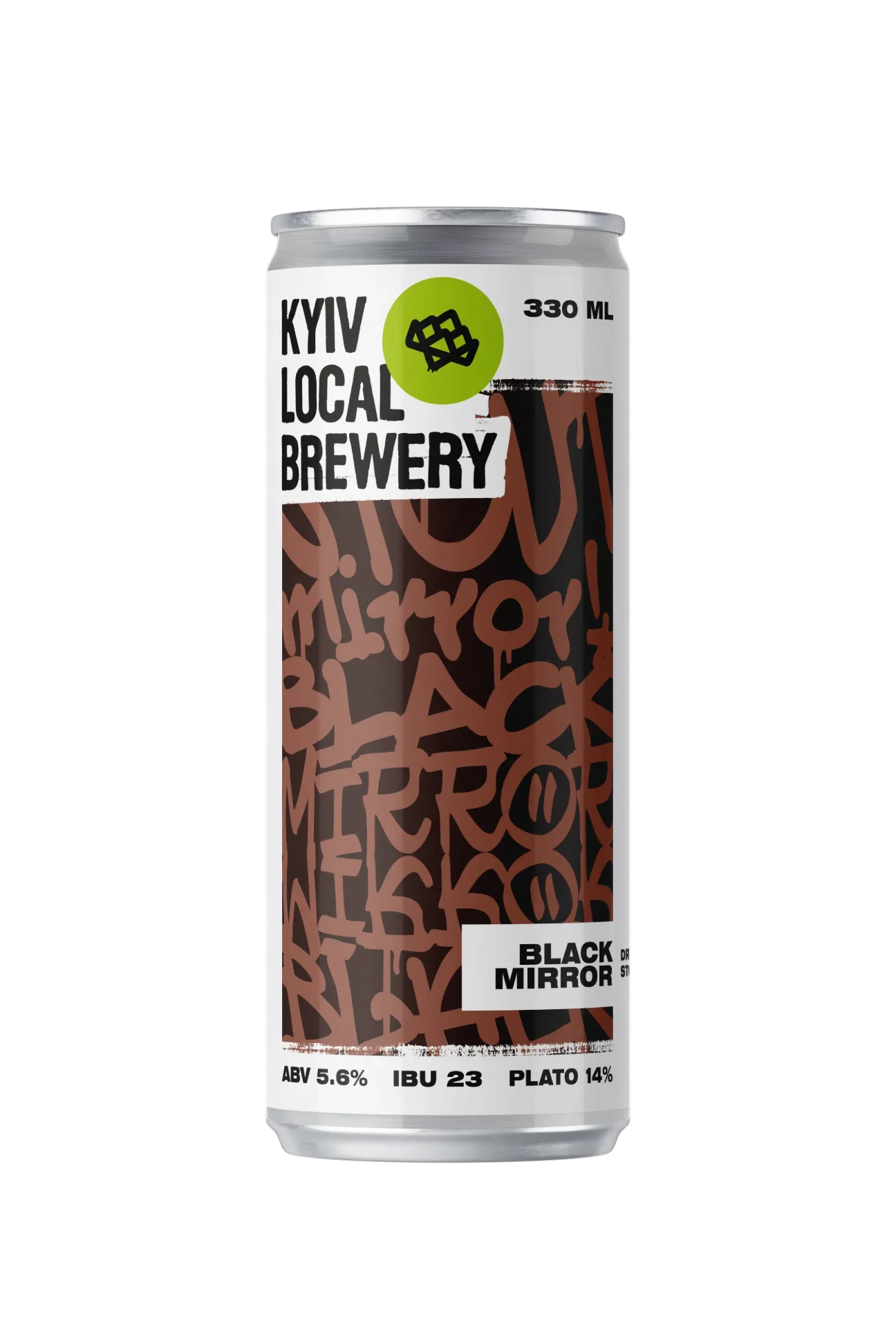 Пиво Kyiv Local Brewery Black Mirror Stout, ABV 4.5%, 0.33л