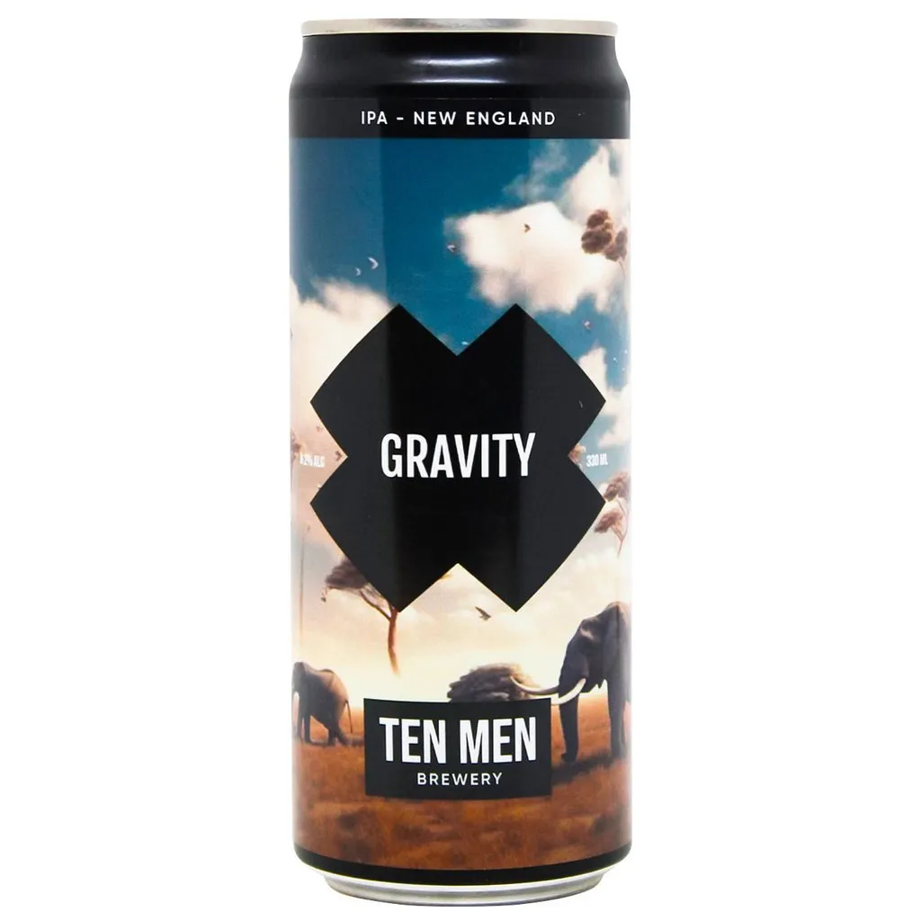 Пиво Ten Men Gravity NEIPA, ABV 6.5%, 0.5л