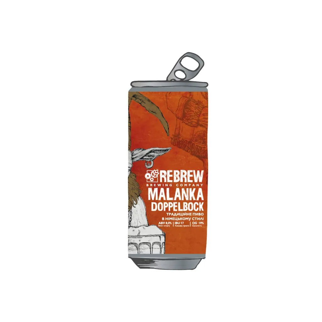 Пиво Rebrew Malanka Dopelbock, ABV 8%, 0.33л
