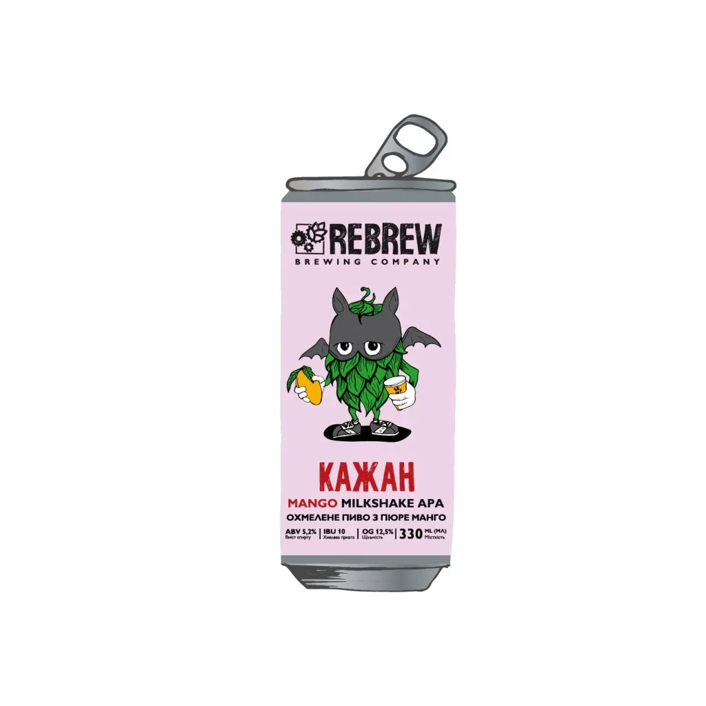Пиво Rebrew Кажан Milkshake APA, ABV 5.2%, 0.33 л